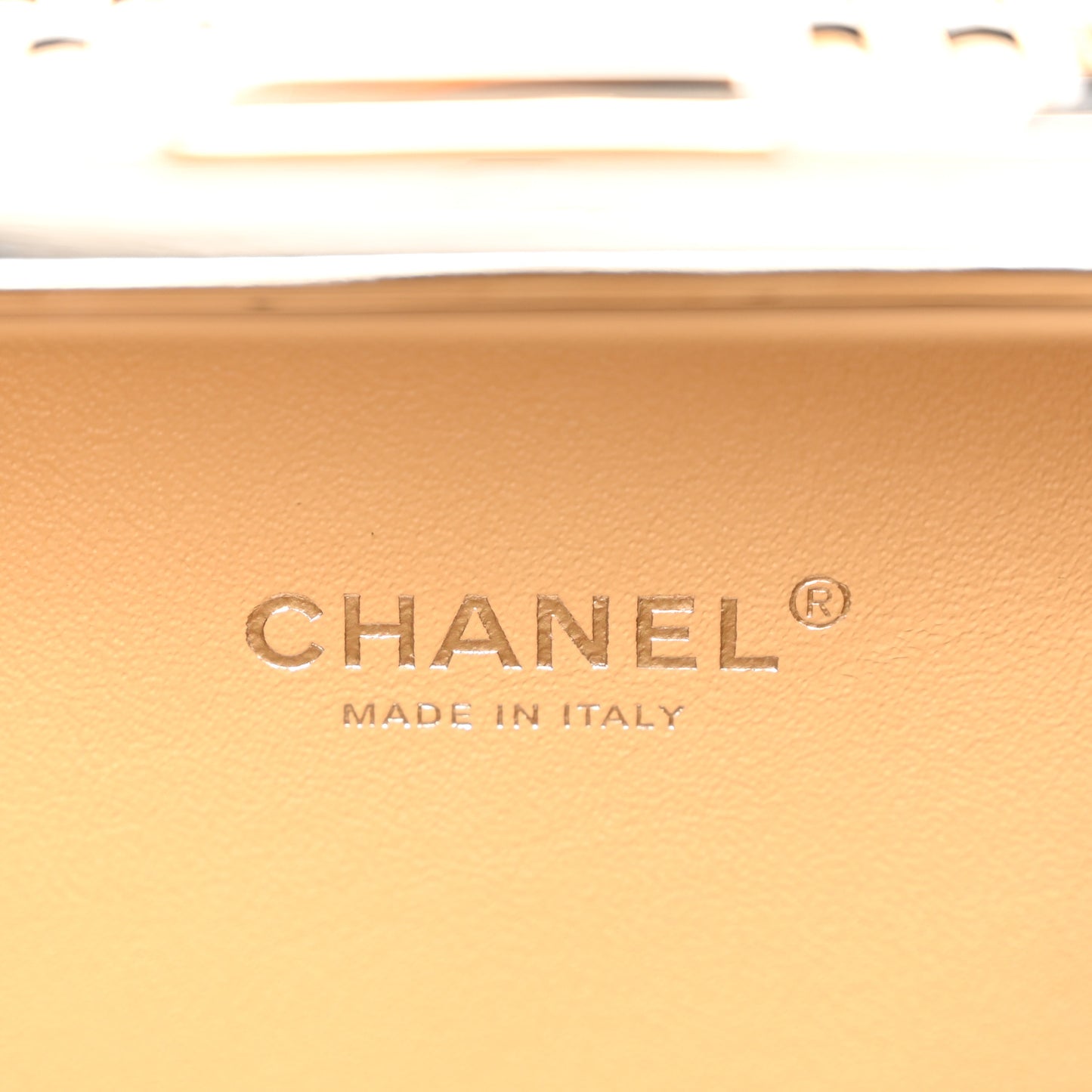 Raffia Patent Small CC Filigree Vanity Case Black