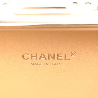 Chanel Raffia Patent Small CC Filigree Vanity Case Black 5 of 10