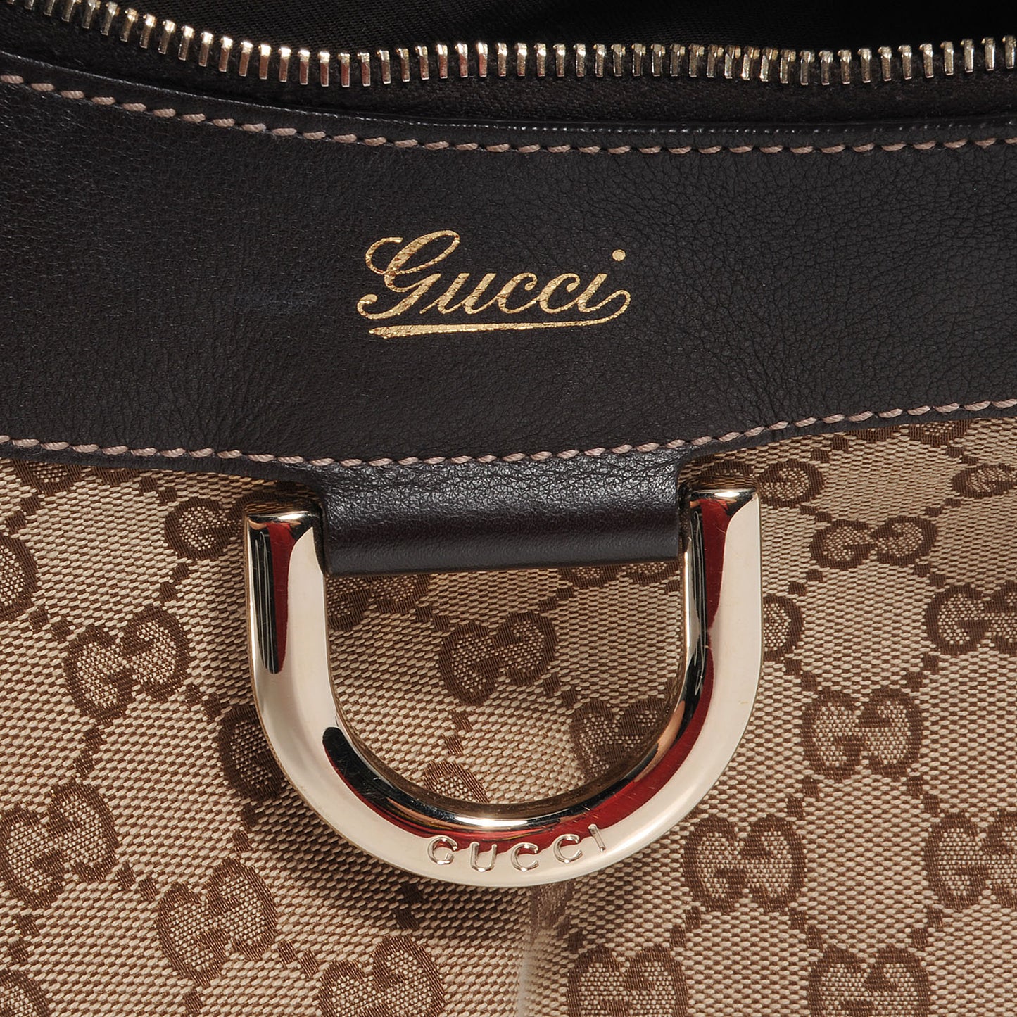 Monogram D Gold Hobo Ebony