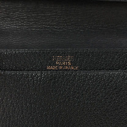 Hermes Chevre Mysore Bearn Card Holder Wallet Black 6 of 8