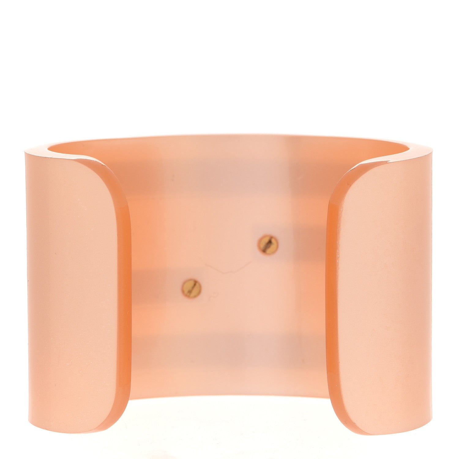 Fendi Resin FF Logo Cuff Bracelet Pink 3 of 5