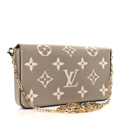 Louis Vuitton Empreinte Monogram Giant Felicie Pochette Tourterelle Creme 4 of 9