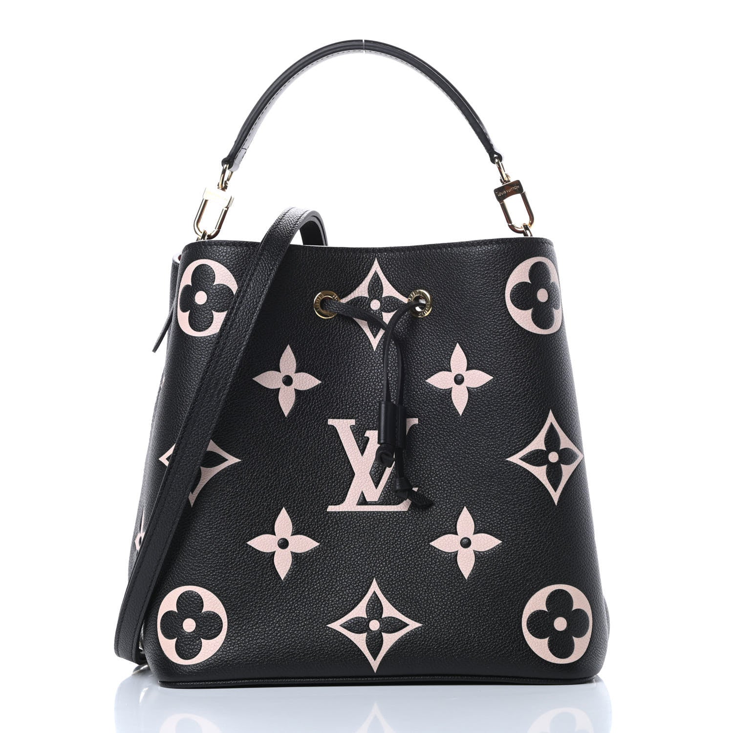 Louis Vuitton Empreinte Monogram Giant Neonoe MM Black Beige 3 of 12
