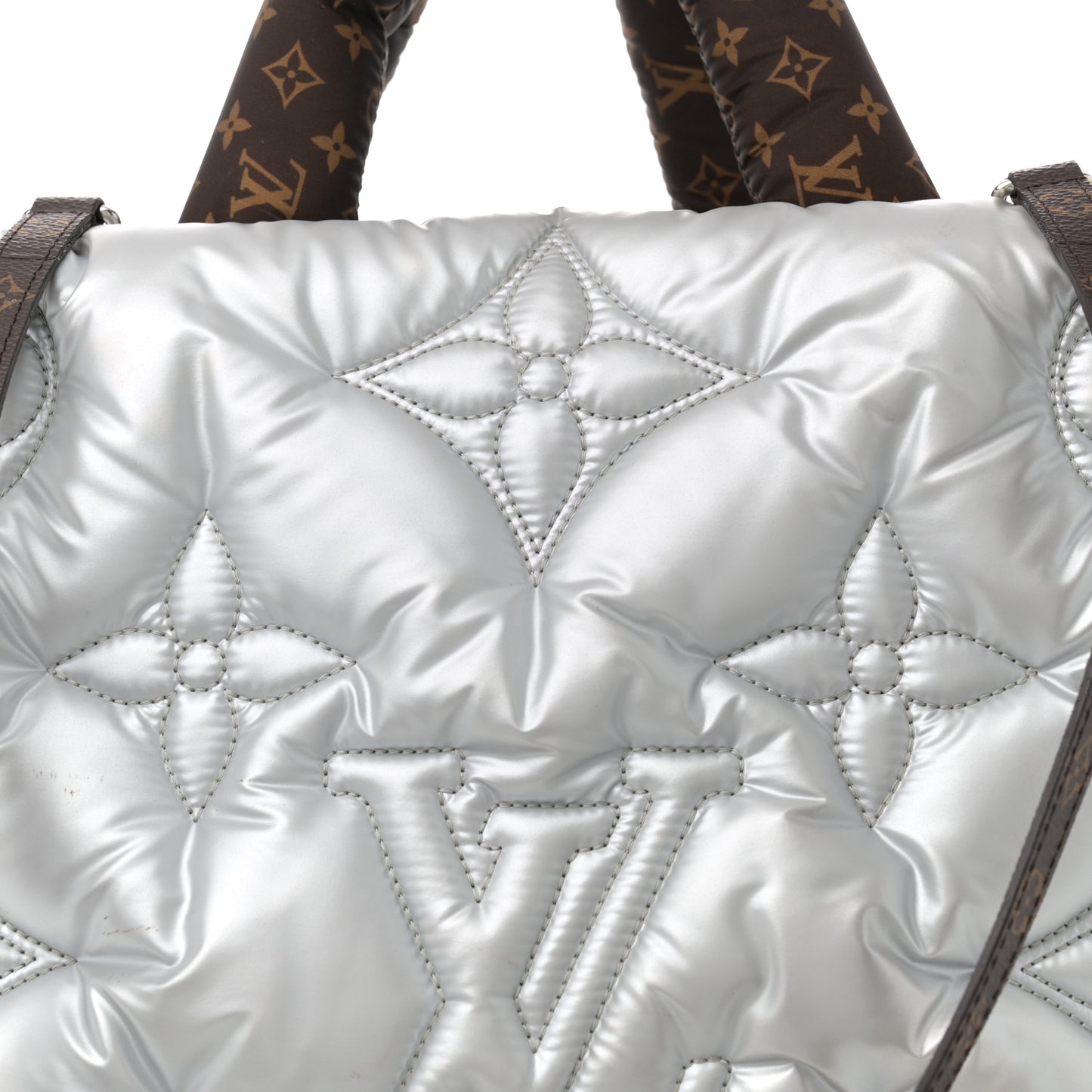 Econyl Monogram Pillow Giant Onthego GM Silver