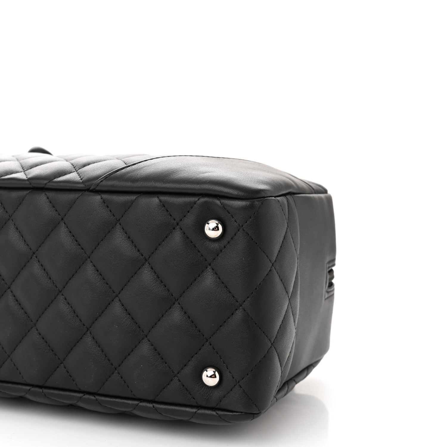 Chanel Calfskin Quilted Large Cambon Bowler Black 10 of 10