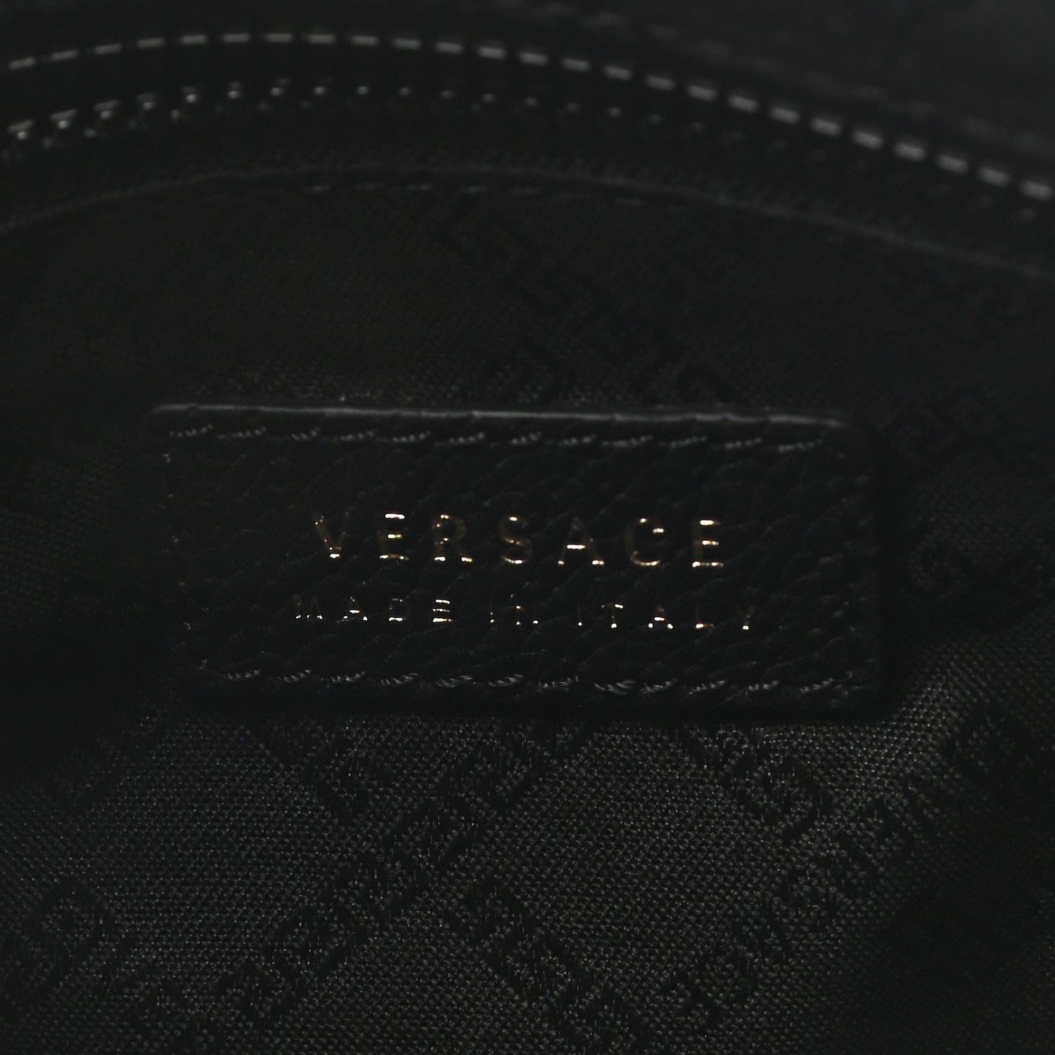 Versace Grained Calfskin La Medusa Pouch Black 5 of 7