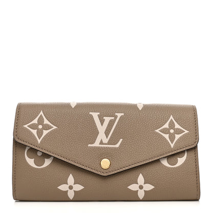 Louis Vuitton Empreinte Monogram Giant Sarah Wallet Tourterelle Creme 1 of 7