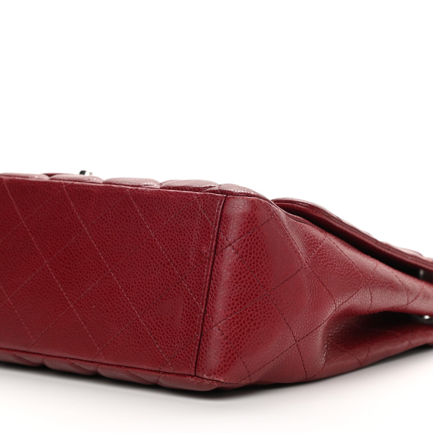 Chanel Caviar Quilted Maxi Single Flap Dark Red 10 of 15