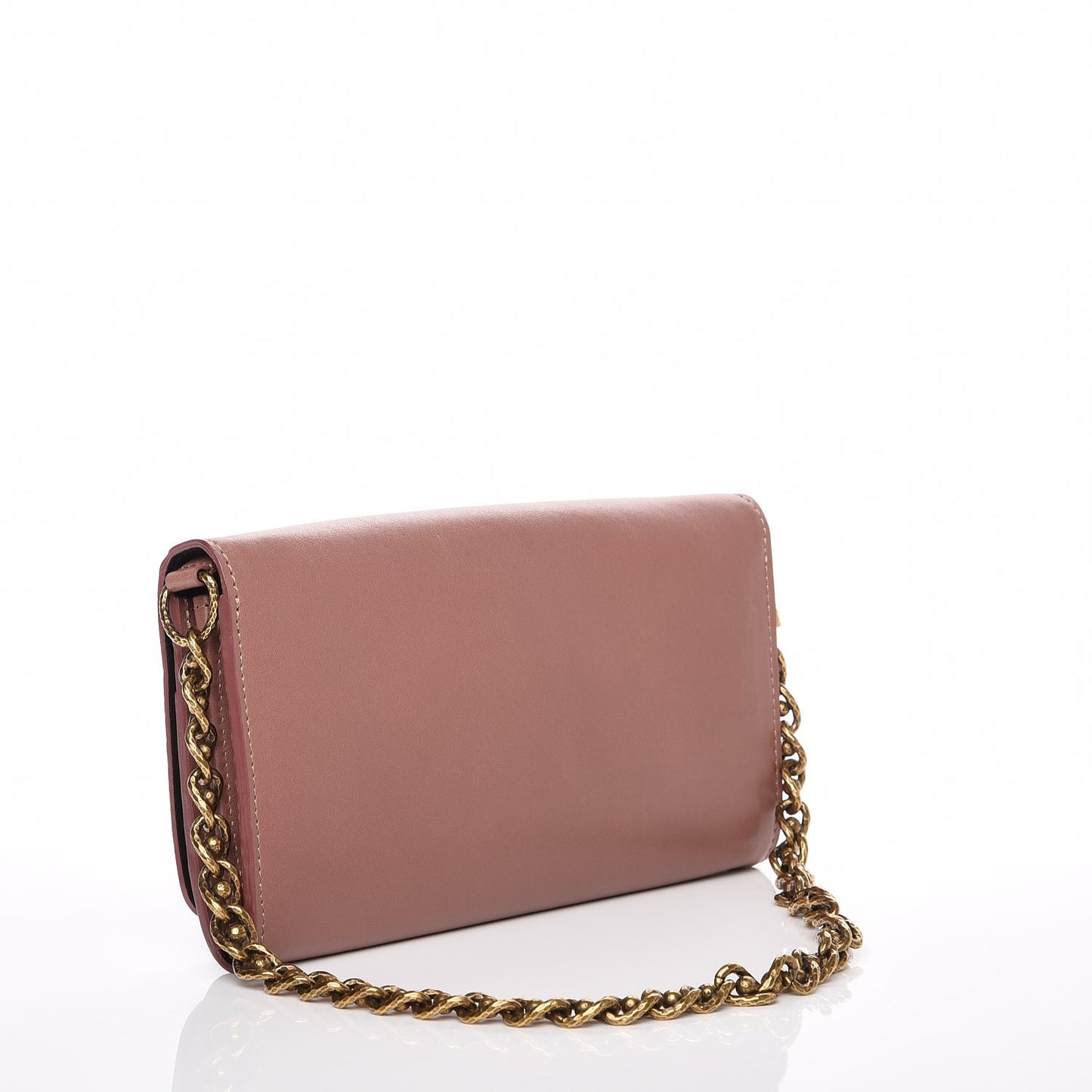 Cuir Boudoir Sarah Chain Wallet Rose Velours