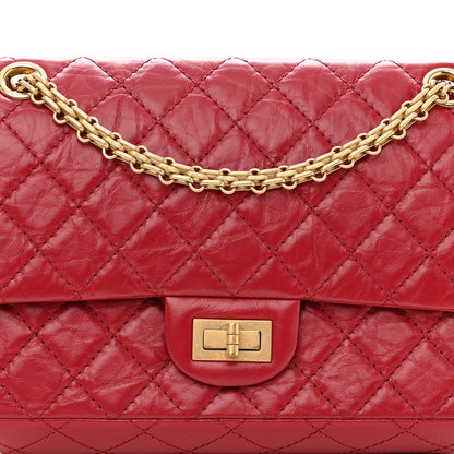 Chanel Aged Calfskin Quilted 2.55 Reissue 225 Flap Red 8 of 10