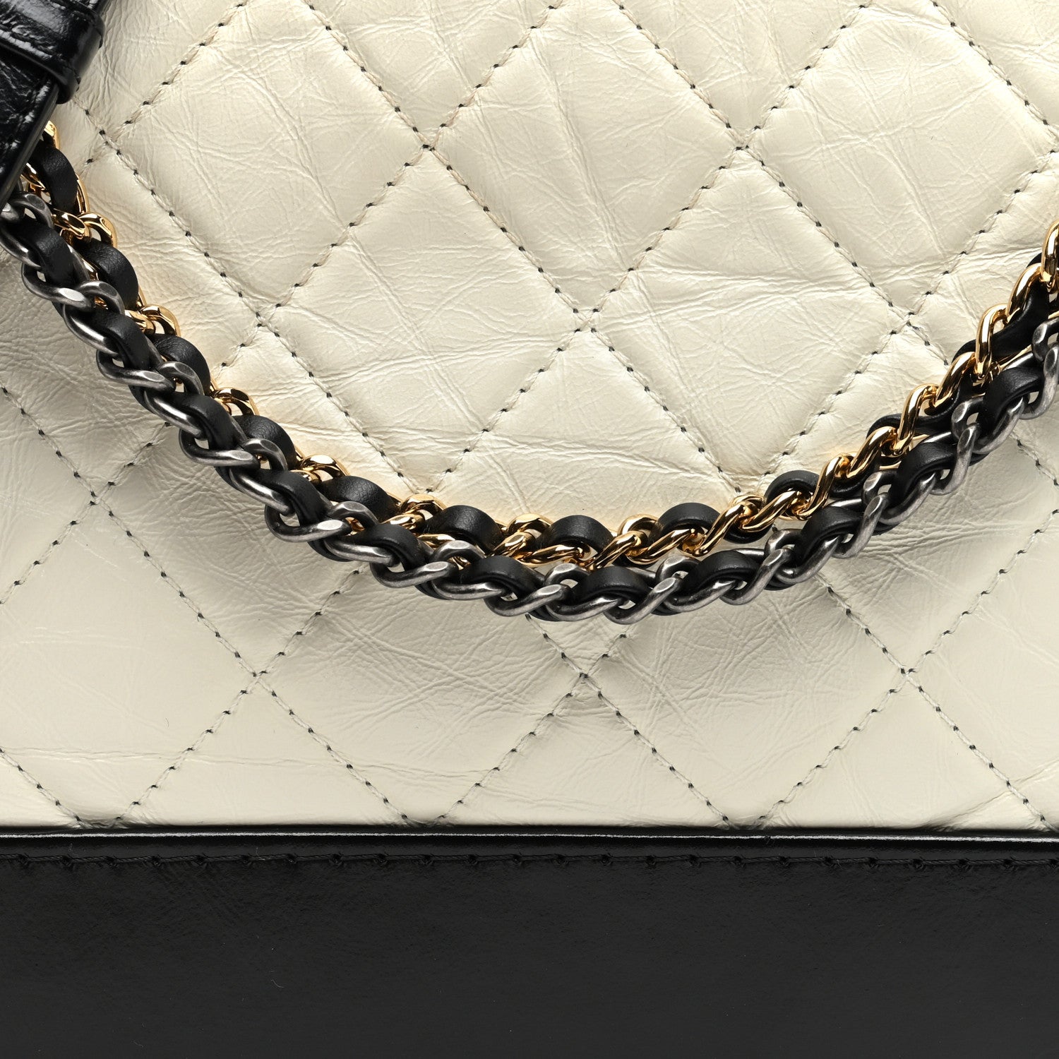 Chanel Aged Calfskin Quilted New Medium Gabrielle Hobo White 8 of 10