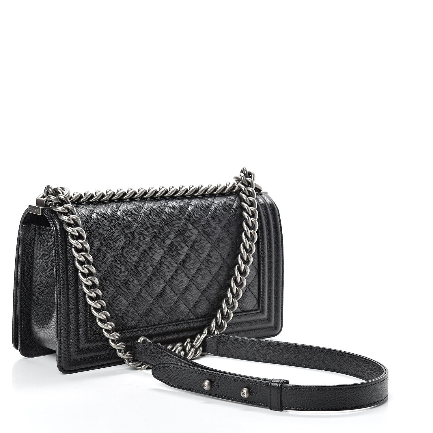 Chanel Caviar Quilted Medium Boy Flap Black 2 of 12
