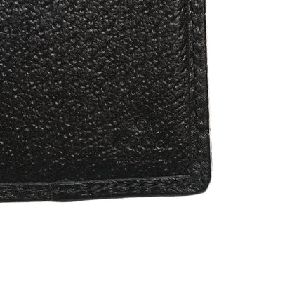 Gucci Canvas Monogram Jumbo GG Textured Dollar Calfskin Card Case Black 6 of 6
