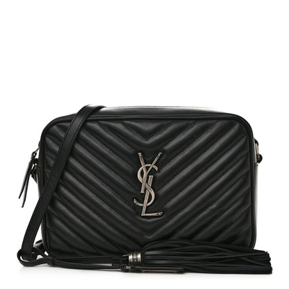 Saint Laurent Calfskin Matelasse Monogram Lou Camera Bag Black 1 of 10