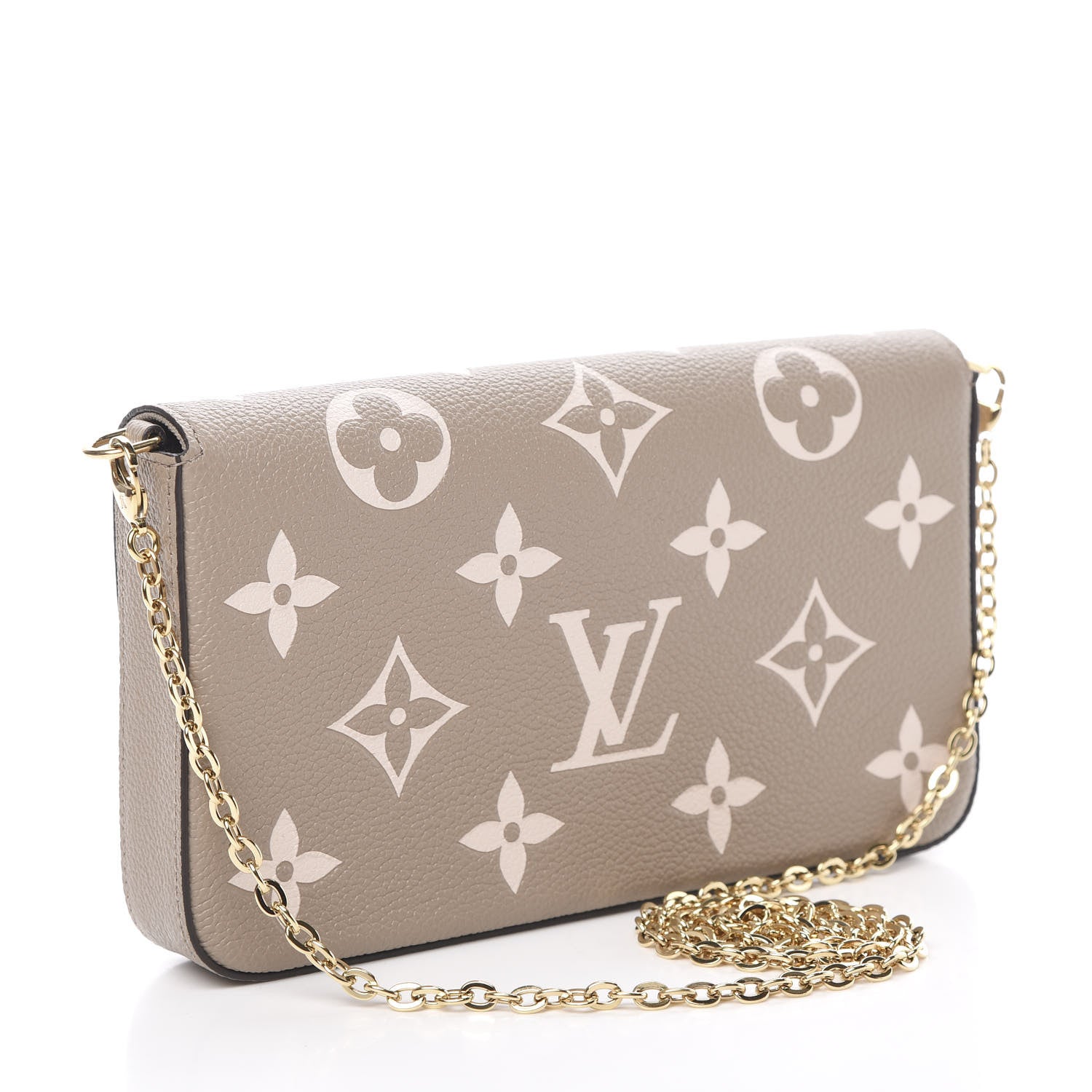 Louis Vuitton Empreinte Monogram Giant Felicie Pochette Tourterelle Creme 4 of 13