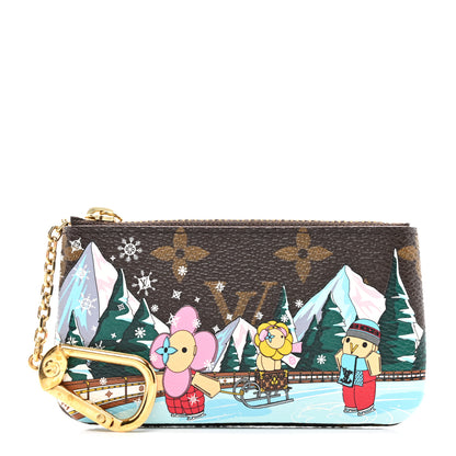 Louis Vuitton Monogram 2023 Christmas Animation Alpine Key Pouch Pink 1 of 7