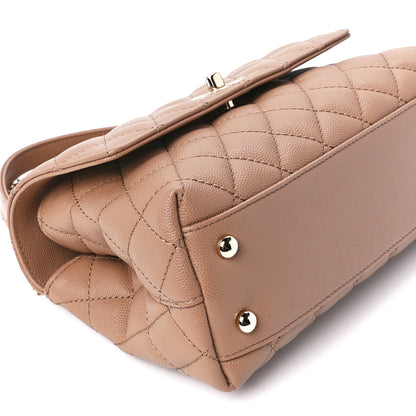 Chanel Caviar Quilted Mini Coco Handle Flap Beige 10 of 12