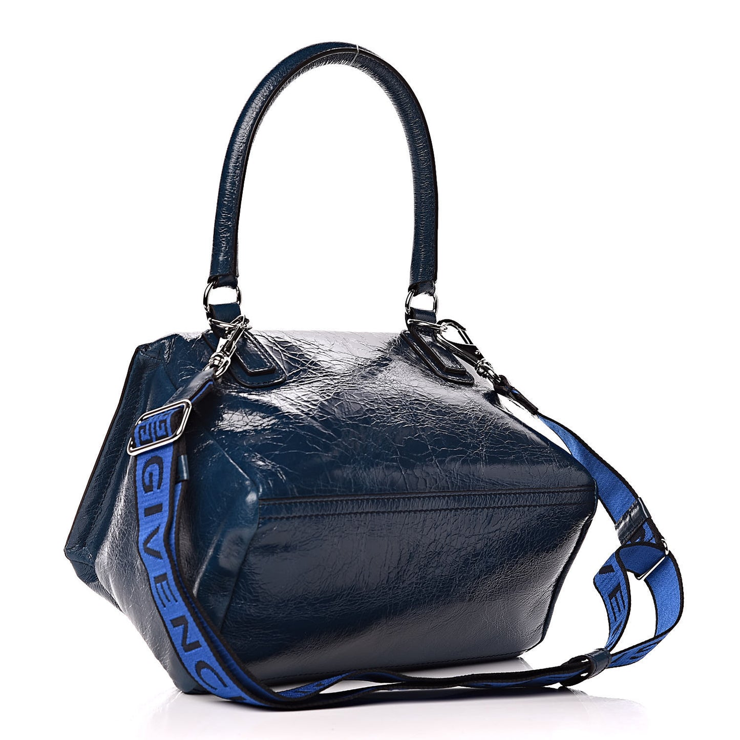 Patent Lambskin 4G Small Pandora Blue