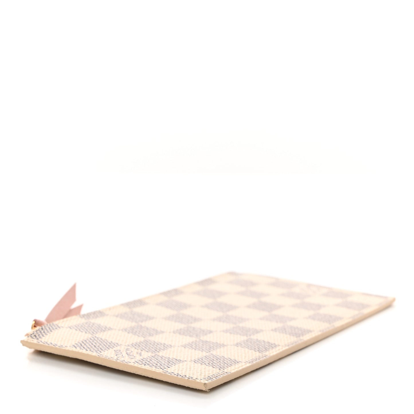 Damier Azur Felicie Chain Wallet Zippered Insert Rose Ballerine
