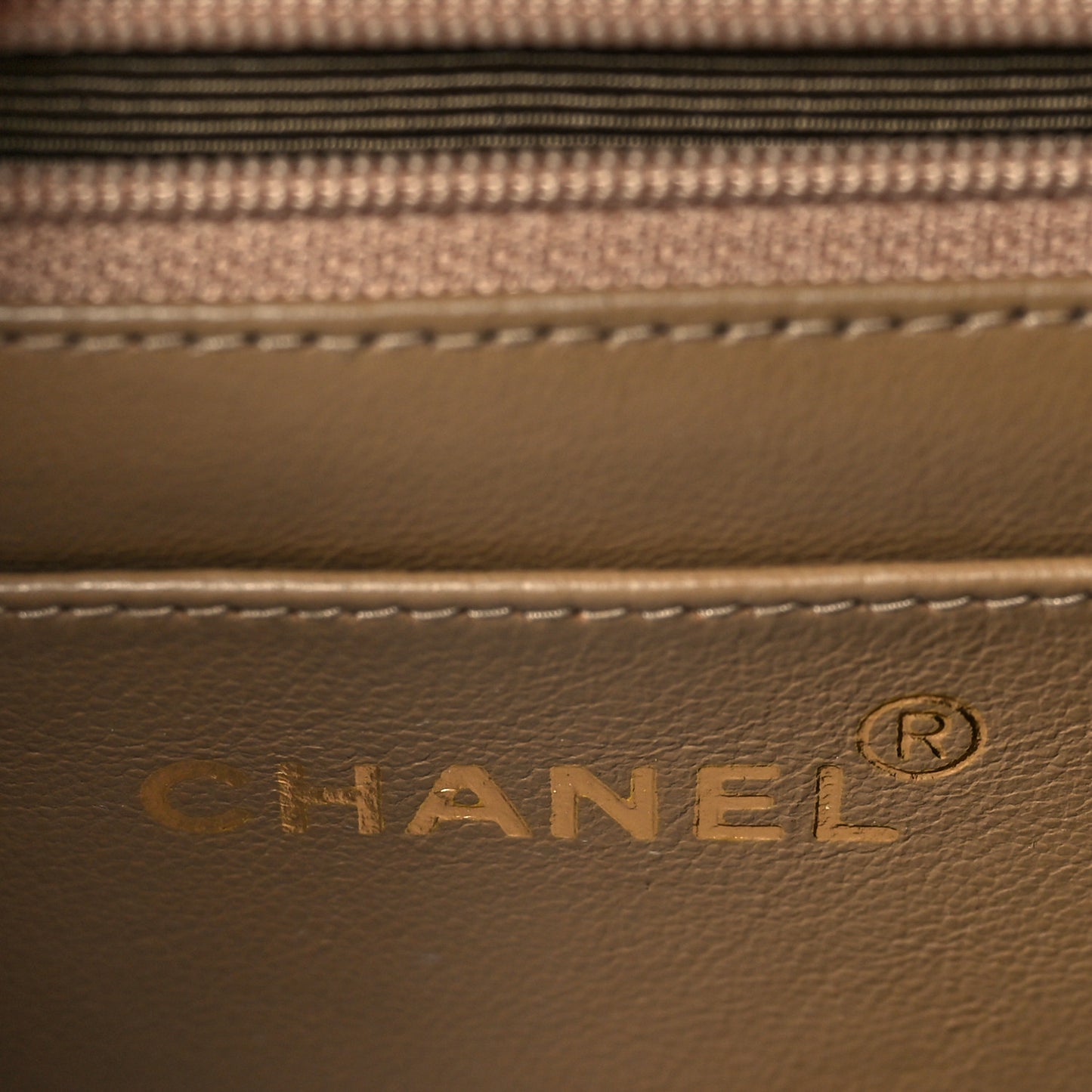 Lambskin Quilted Medium Single Flap Beige
