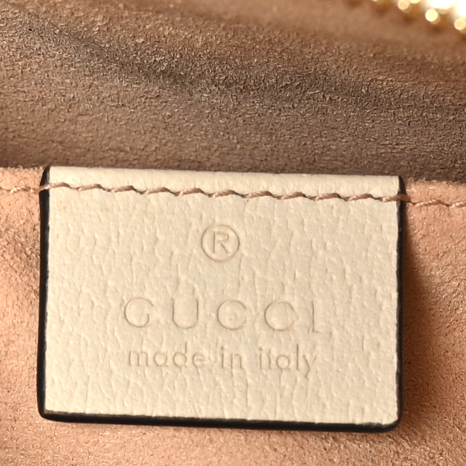 Gucci Textured Dollar Calfskin Web Small Ophidia Dome Shoulder Bag Mystic White 6 of 9