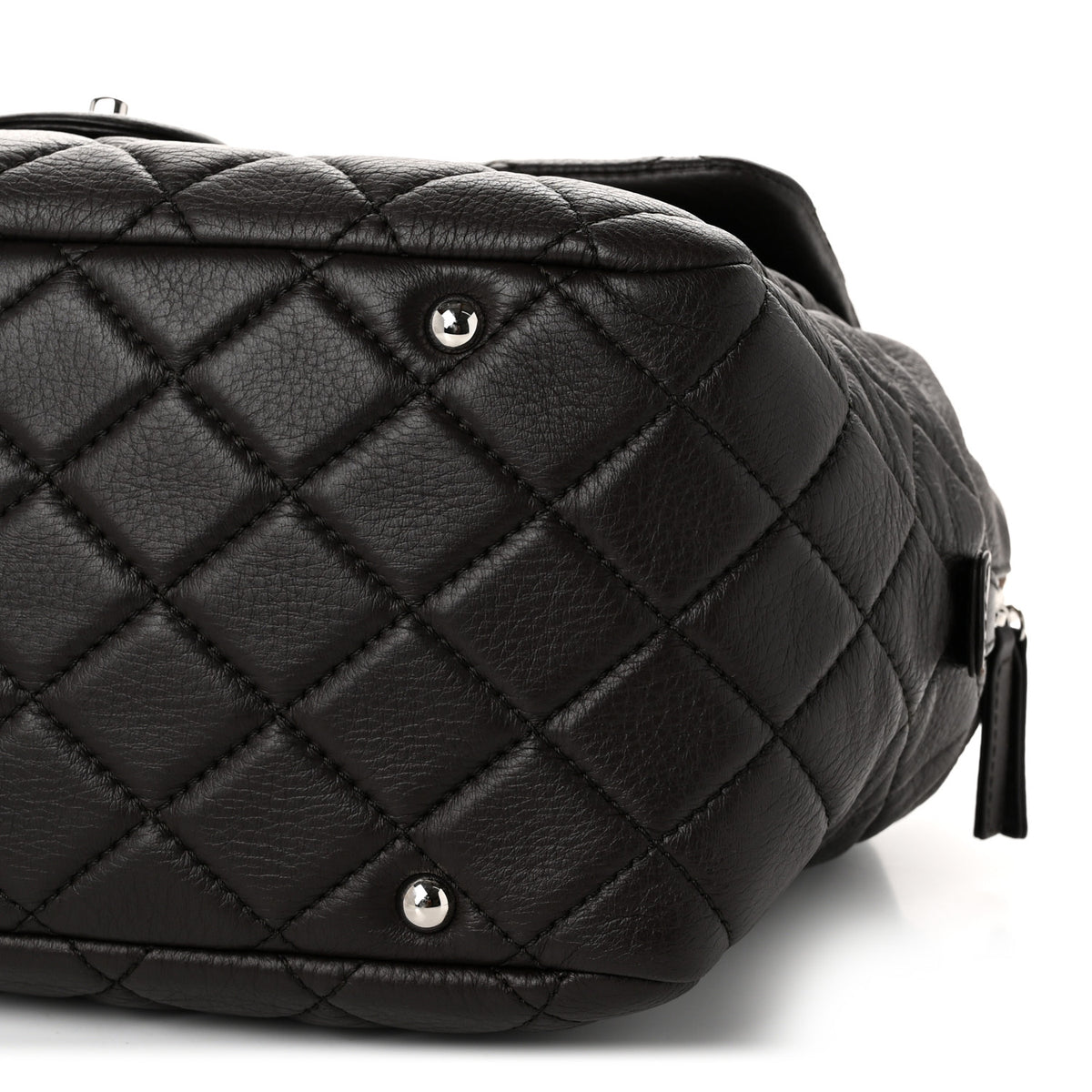 Chanel Lambskin Quilted Travel Flap Tote Dark Brown 10 of 10