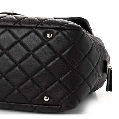 Chanel Lambskin Quilted Travel Flap Tote Dark Brown 10 of 10