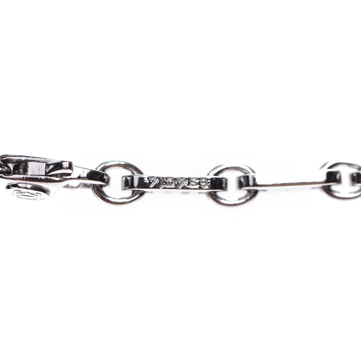 18K White Gold Fidelity Bar Link Chain Necklace