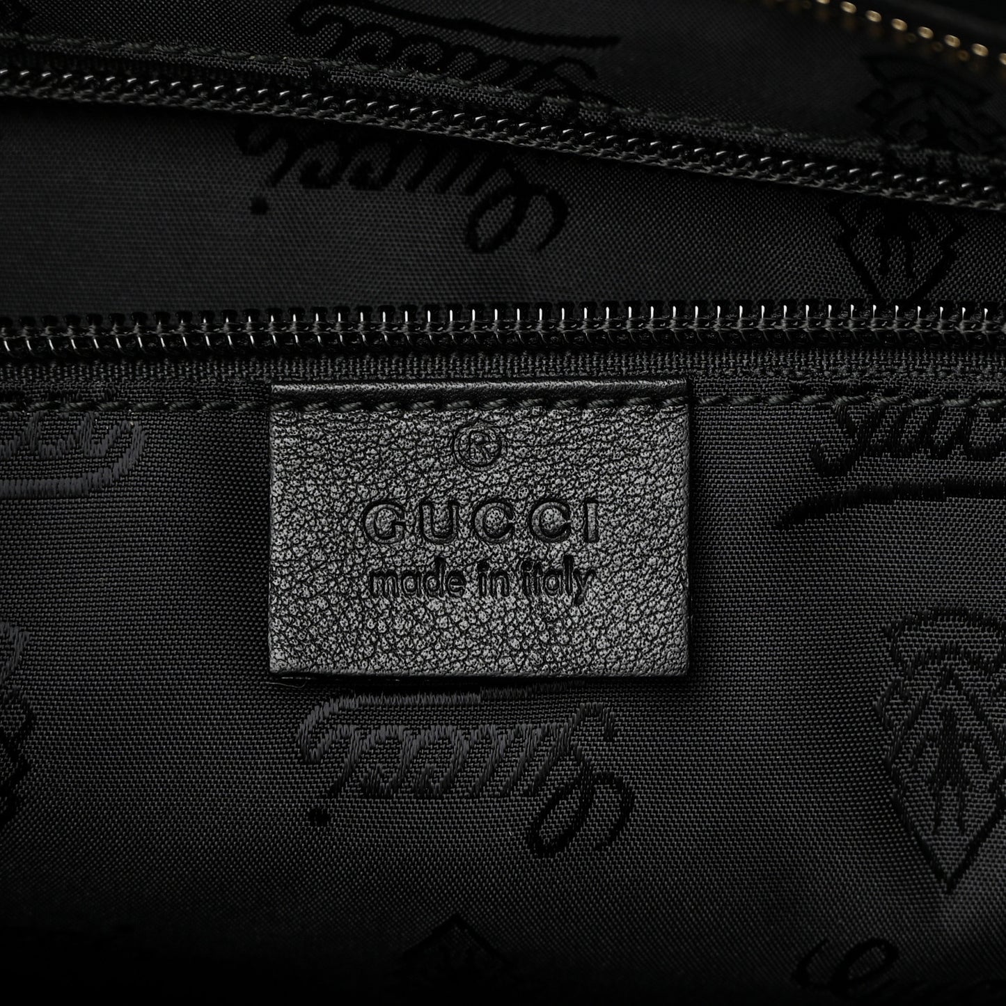 Guccissima Flat Messenger Bag Black