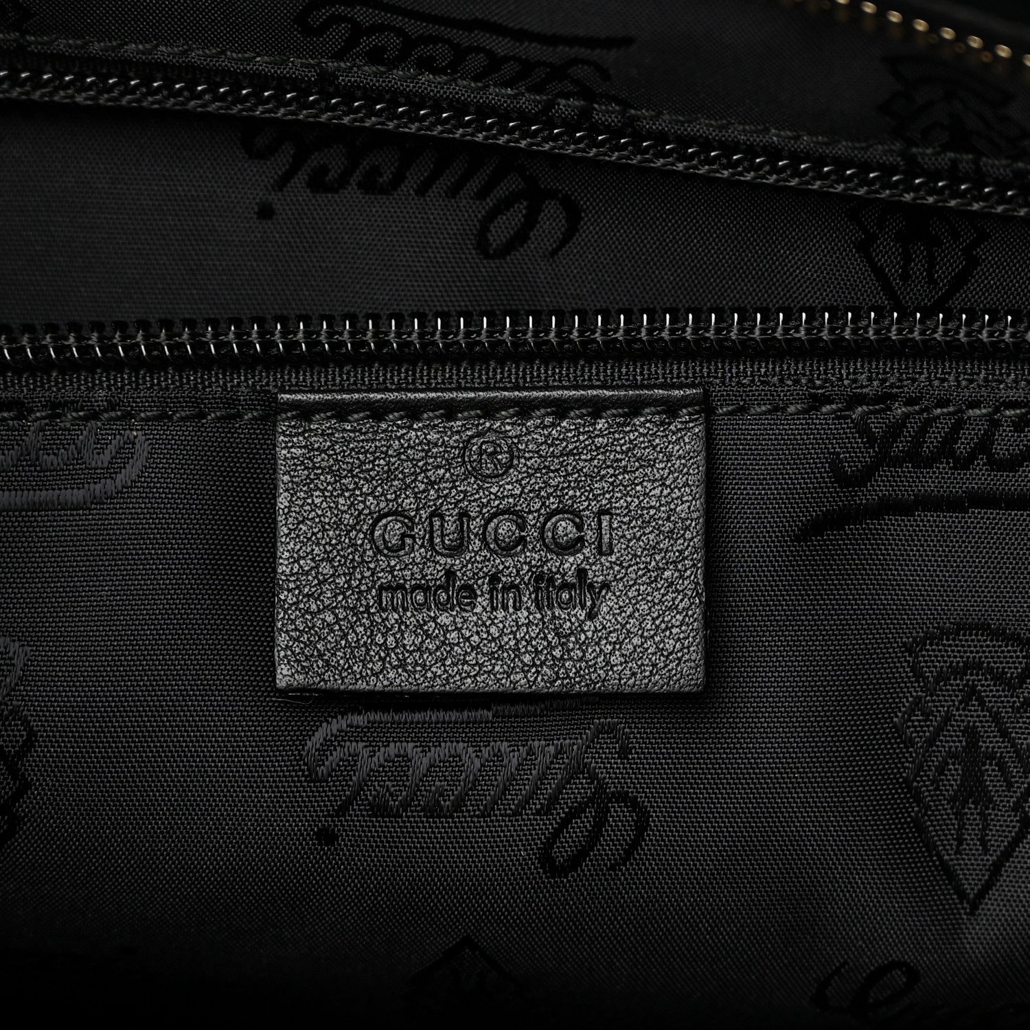 Gucci Guccissima Flat Messenger Bag Black 6 of 12
