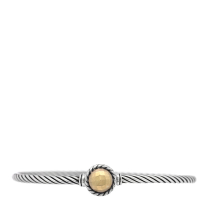 David Yurman Sterling Silver 14K Yellow Gold 3mm Chatelaine Bracelet 1 of 3