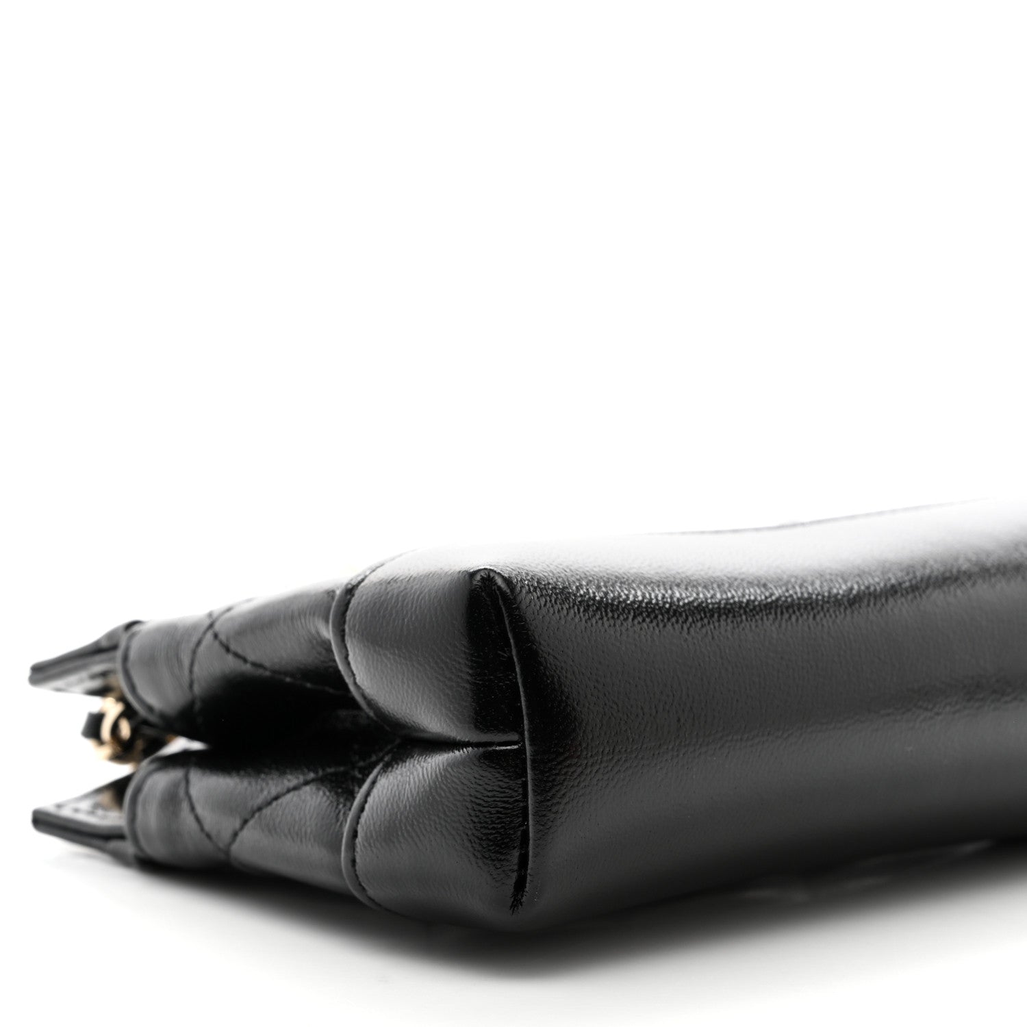 Chanel Shiny Lambskin Quilted Micro 31 Clutch With Chain Black 9 of 11