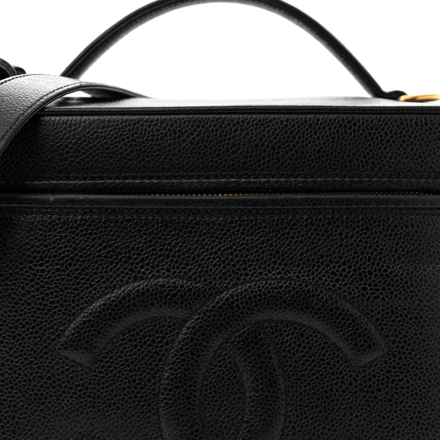 Chanel Caviar CC Vanity Train Case Black 7 of 13