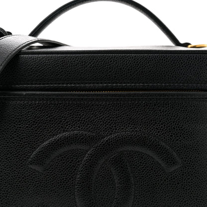 Chanel Caviar CC Vanity Train Case Black 7 of 13