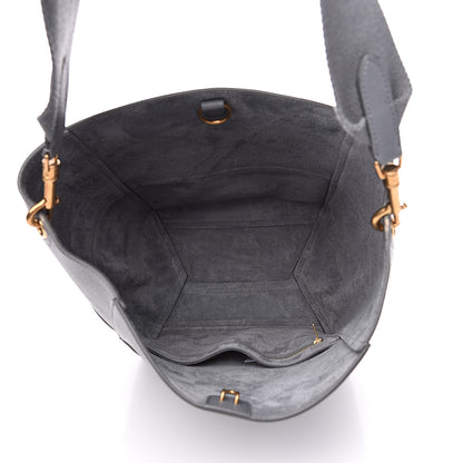 Celine Soft Grained Calfskin Sangle Bucket Bag Grey 5 of 8