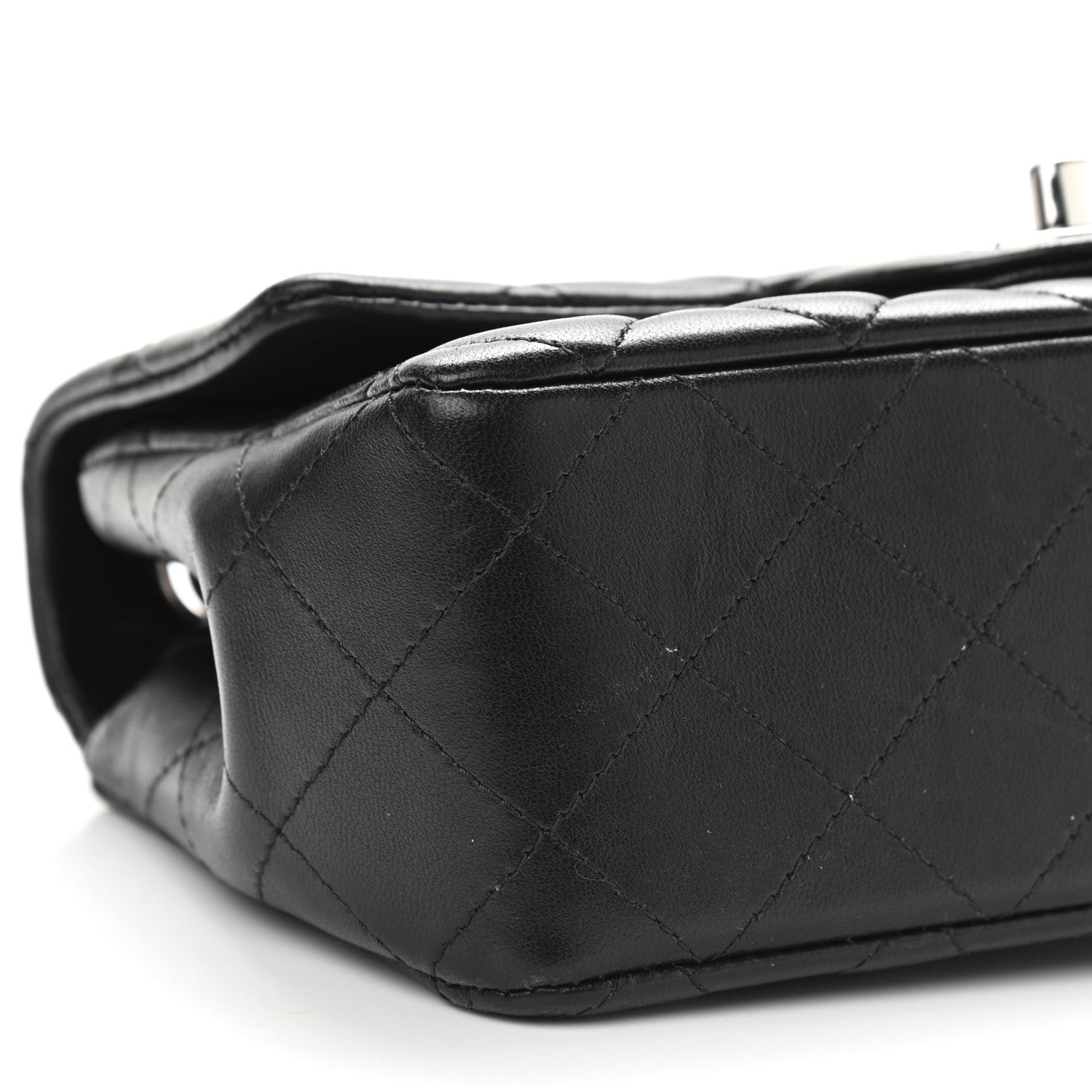 Chanel Lambskin Quilted Mini Rectangular Flap Black 10 of 11