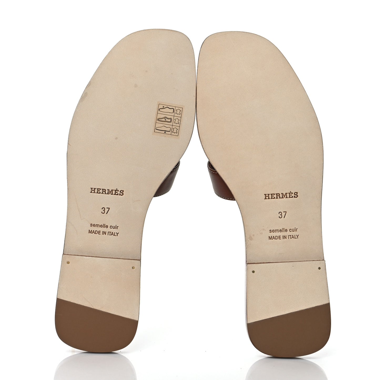 Box Calfskin Oran Sandals 37 Gold