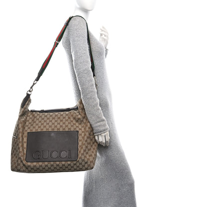 Gucci Monogram Calfskin Web Medium Duffle Beige Ebony New Acero 2 of 10