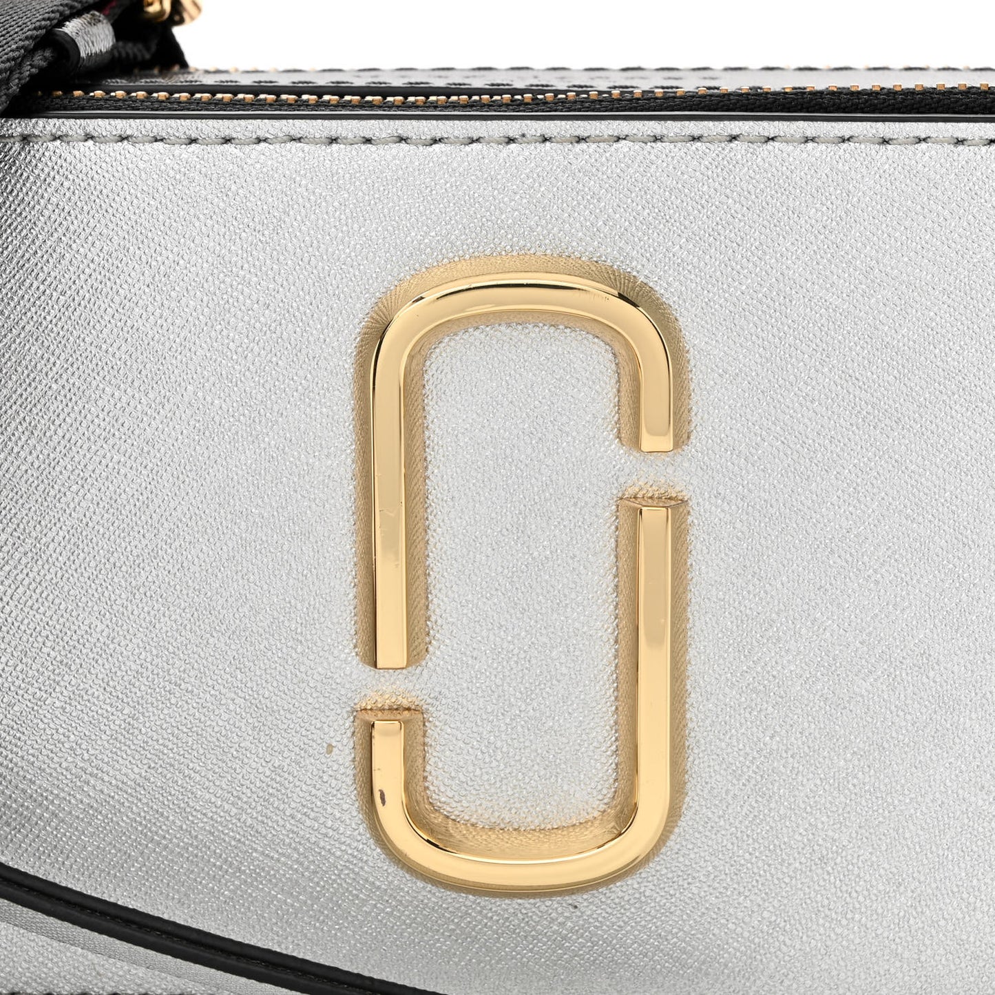Saffiano Small Snapshot Camera Bag Silver Multicolor