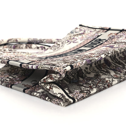 Christian Dior Canvas Embroidered Medium 4 Saisons Hiver Soleil Book Tote Multicolor 9 of 11