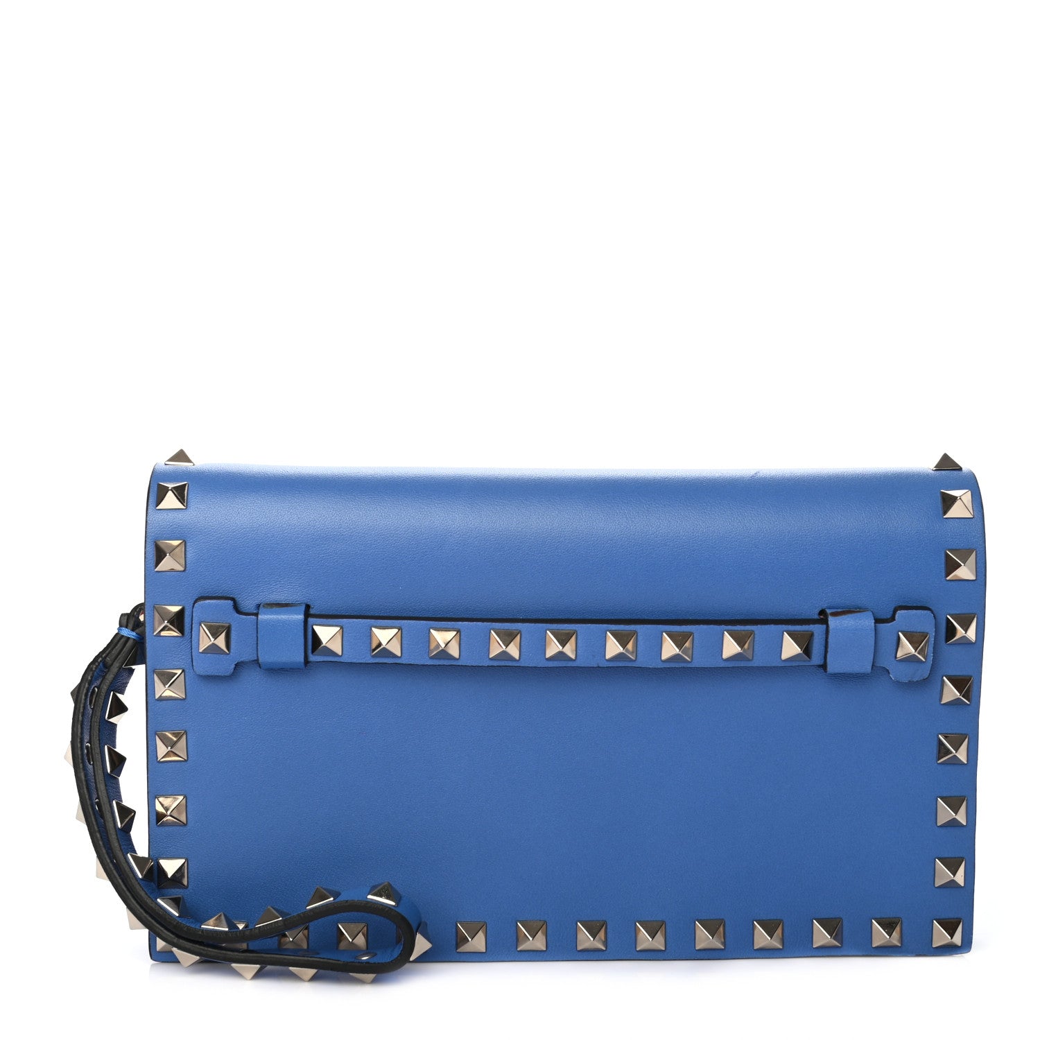 Valentino Garavani Nappa Small Rockstud Wristlet Clutch Light Sapphire 1 of 9