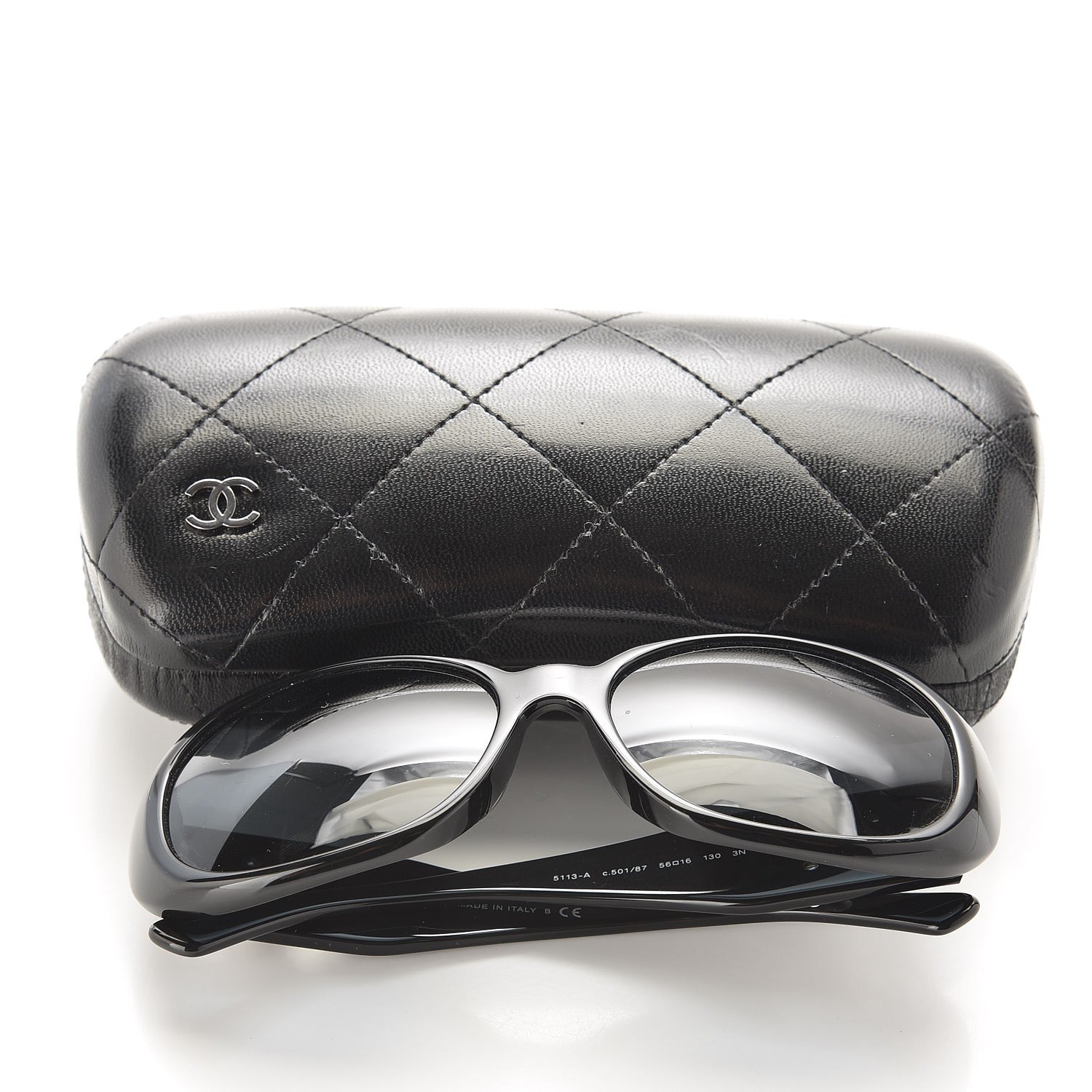 Chanel Camellia CC Sunglasses 5113-A Black 7 of 7