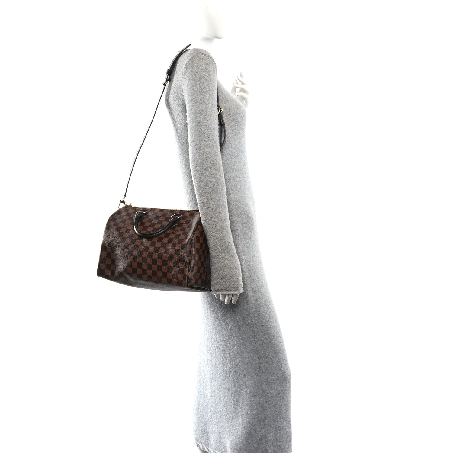Louis Vuitton Damier Ebene Speedy Bandouliere 30 2 of 12