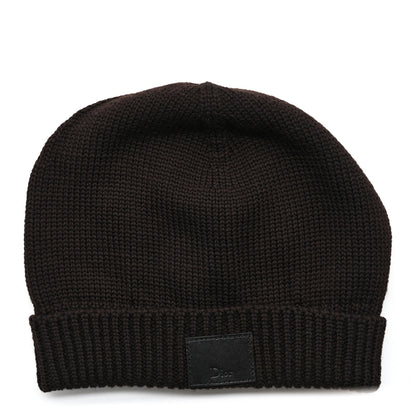Christian Dior Wool Knit Beanie Dark Brown 1 of 5