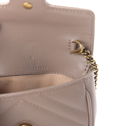 Gucci Calfskin Matelasse Heart GG Marmont 2.0 Coin Purse On A Chain Porcelain Rose 8 of 10