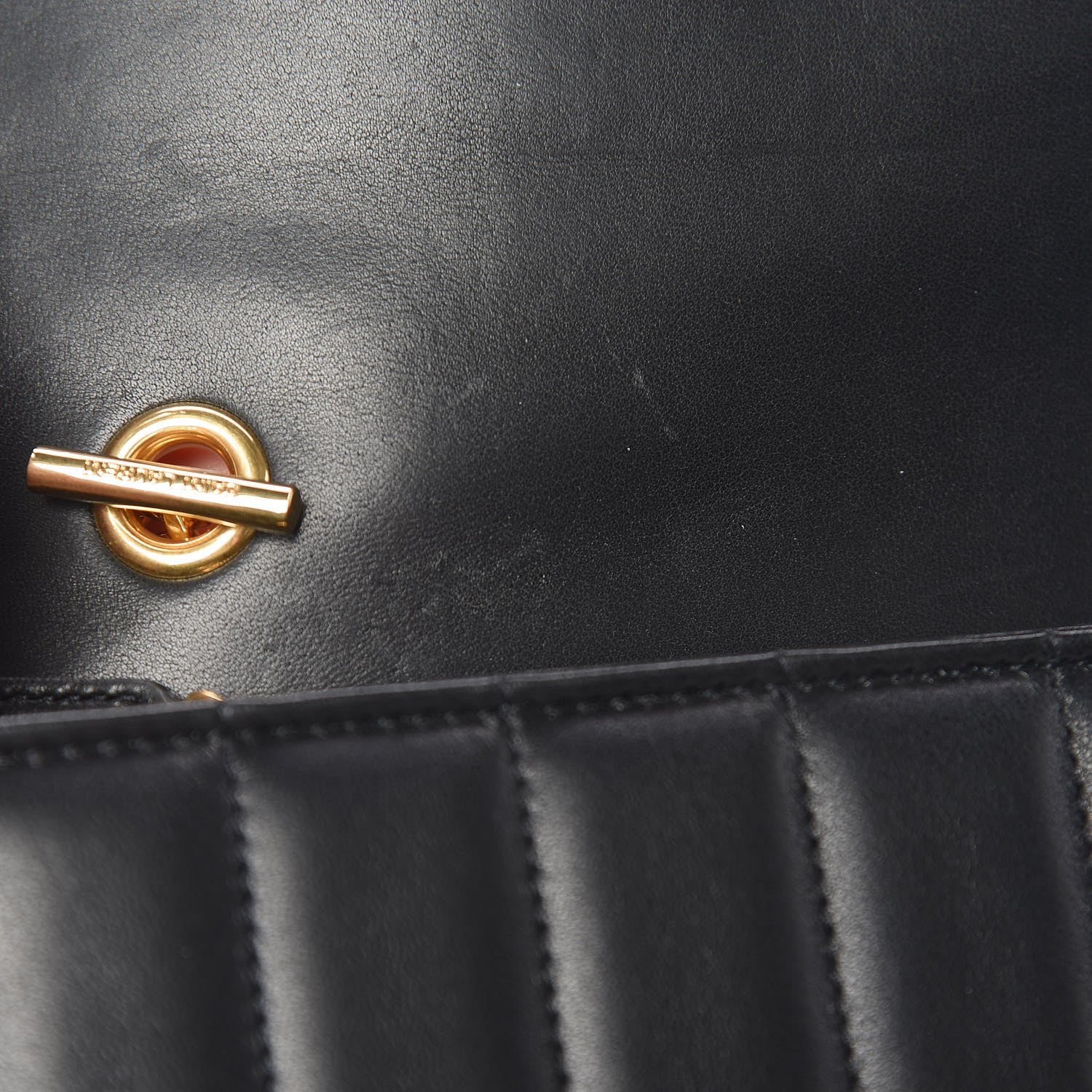 Saint Laurent Lambskin Matelasse Monogram Vicky Chain Wallet Black 10 of 15