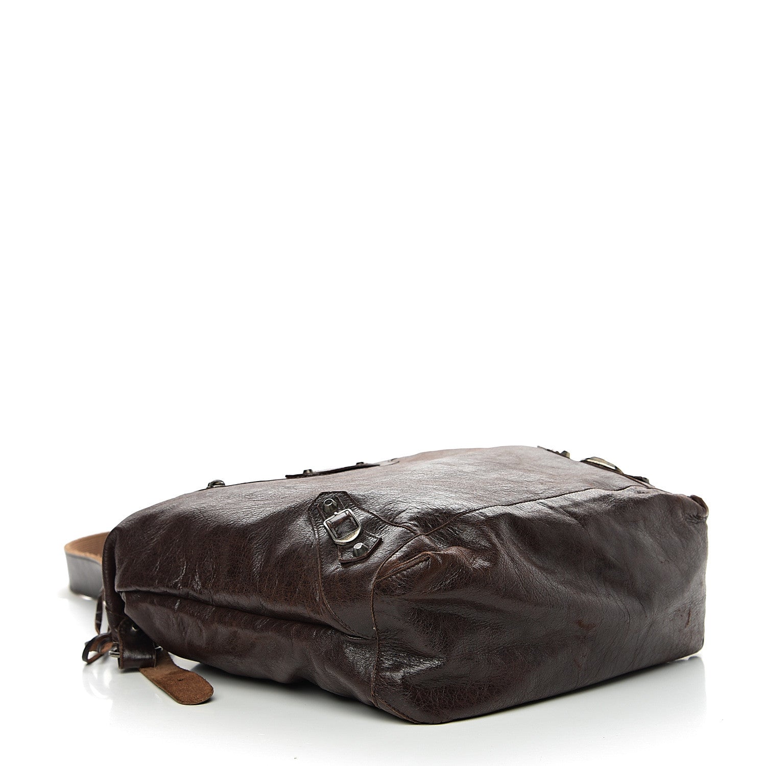 Balenciaga Chevre Classic Silver Hardware Mens Day Messenger Brown 3 of 14
