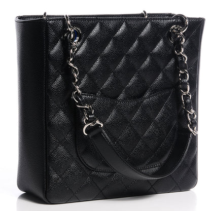 Chanel Caviar Petit Shopping Tote PST Black 3 of 8