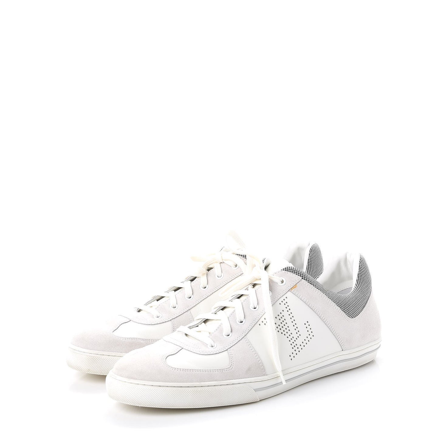 Mens Suede Calfskin Dream On Low Top Sneakers 11 White