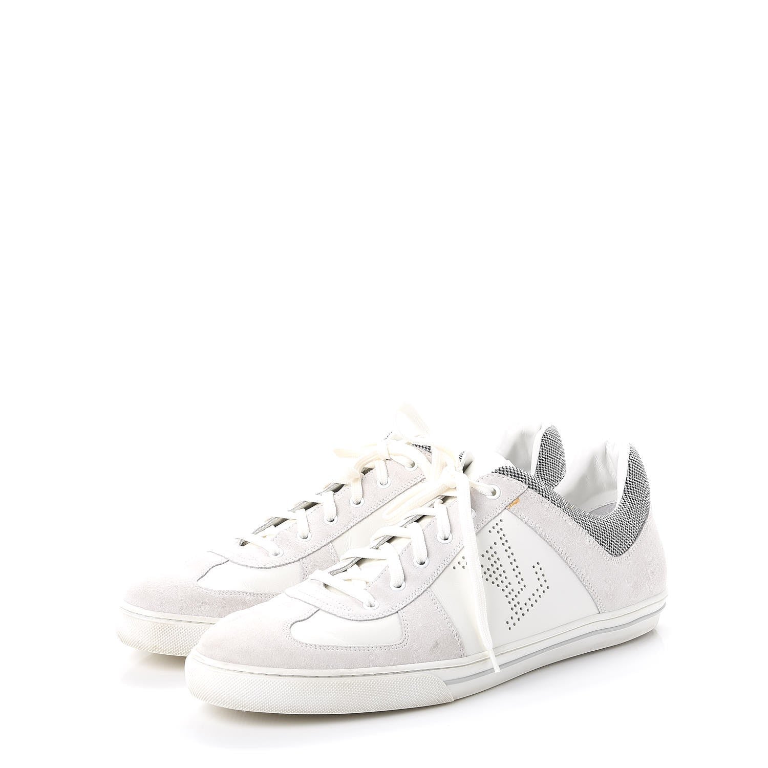 Louis Vuitton Mens Suede Calfskin Dream On Low Top Sneakers 11 White 3 of 18